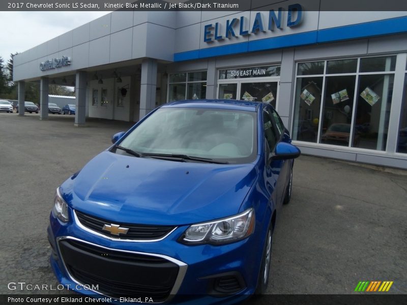 Kinetic Blue Metallic / Jet Black/Dark Titanium 2017 Chevrolet Sonic LS Sedan
