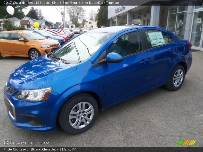 Kinetic Blue Metallic / Jet Black/Dark Titanium 2017 Chevrolet Sonic LS Sedan