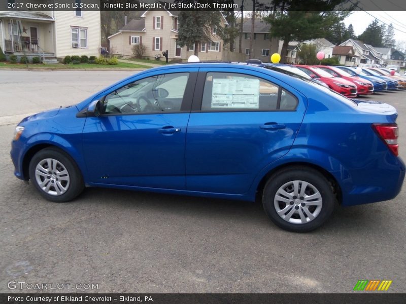 Kinetic Blue Metallic / Jet Black/Dark Titanium 2017 Chevrolet Sonic LS Sedan
