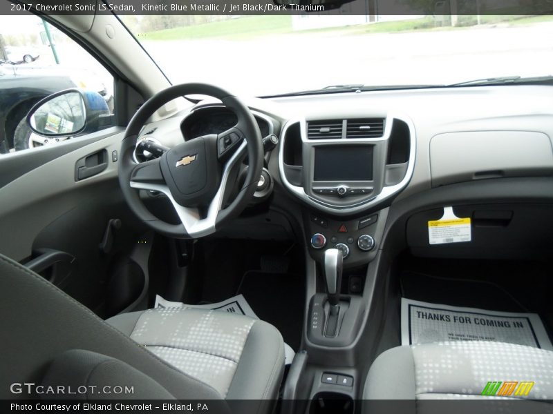 Kinetic Blue Metallic / Jet Black/Dark Titanium 2017 Chevrolet Sonic LS Sedan