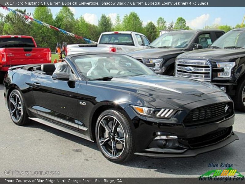Shadow Black / California Special Ebony Leather/Miko Suede 2017 Ford Mustang GT California Speical Convertible