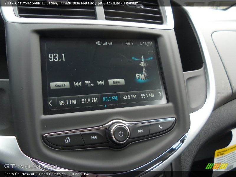 Kinetic Blue Metallic / Jet Black/Dark Titanium 2017 Chevrolet Sonic LS Sedan