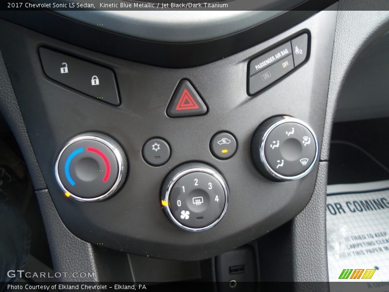Kinetic Blue Metallic / Jet Black/Dark Titanium 2017 Chevrolet Sonic LS Sedan