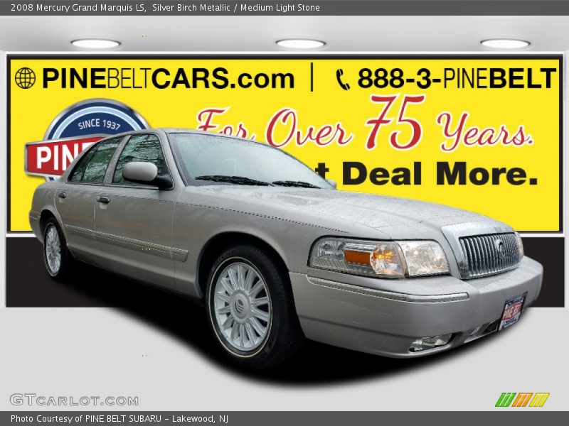 Silver Birch Metallic / Medium Light Stone 2008 Mercury Grand Marquis LS