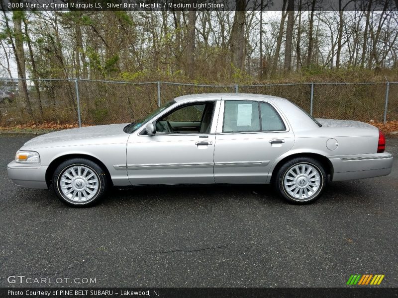 Silver Birch Metallic / Medium Light Stone 2008 Mercury Grand Marquis LS