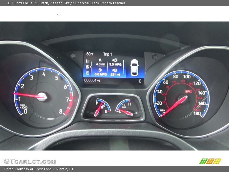 Stealth Gray / Charcoal Black Recaro Leather 2017 Ford Focus RS Hatch