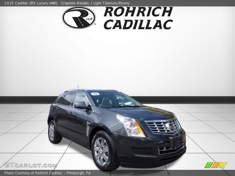 Graphite Metallic / Light Titanium/Ebony 2015 Cadillac SRX Luxury AWD