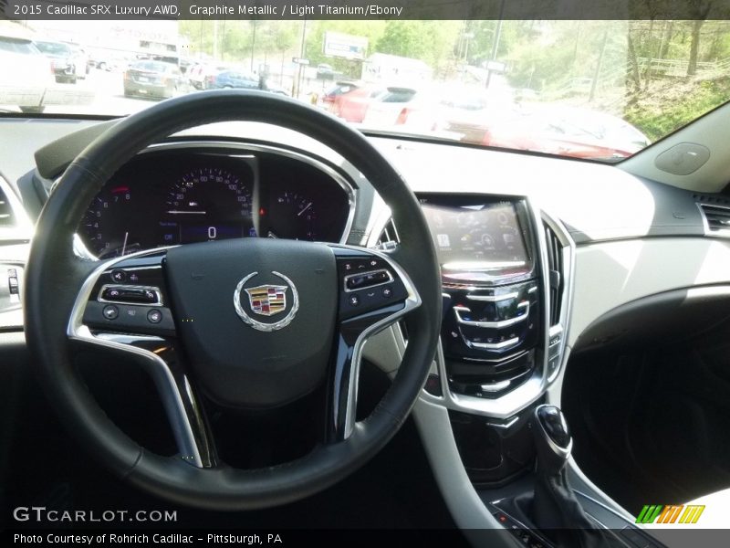 Graphite Metallic / Light Titanium/Ebony 2015 Cadillac SRX Luxury AWD