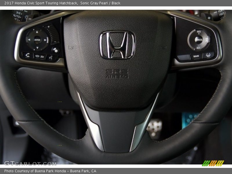 Sonic Gray Pearl / Black 2017 Honda Civic Sport Touring Hatchback