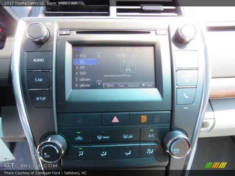 Super White / Ash 2017 Toyota Camry LE