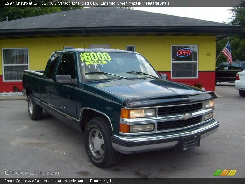 Emerald Green Metallic / Neutral Shale 1997 Chevrolet C/K C1500 Silverado Extended Cab