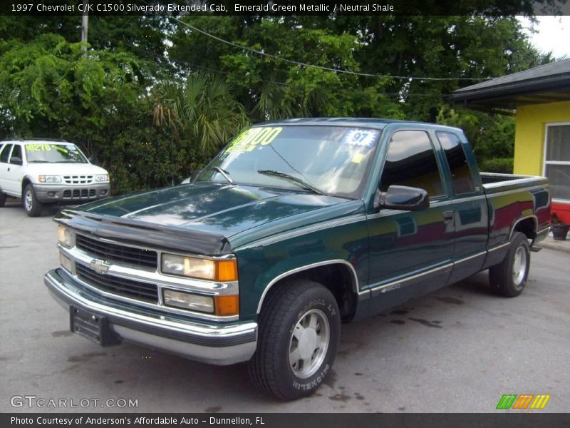 Emerald Green Metallic / Neutral Shale 1997 Chevrolet C/K C1500 Silverado Extended Cab