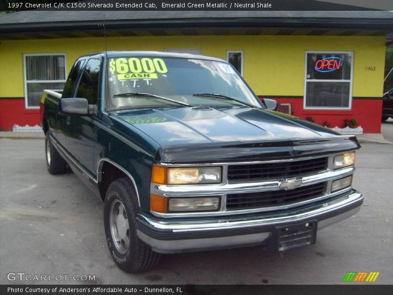 Emerald Green Metallic / Neutral Shale 1997 Chevrolet C/K C1500 Silverado Extended Cab