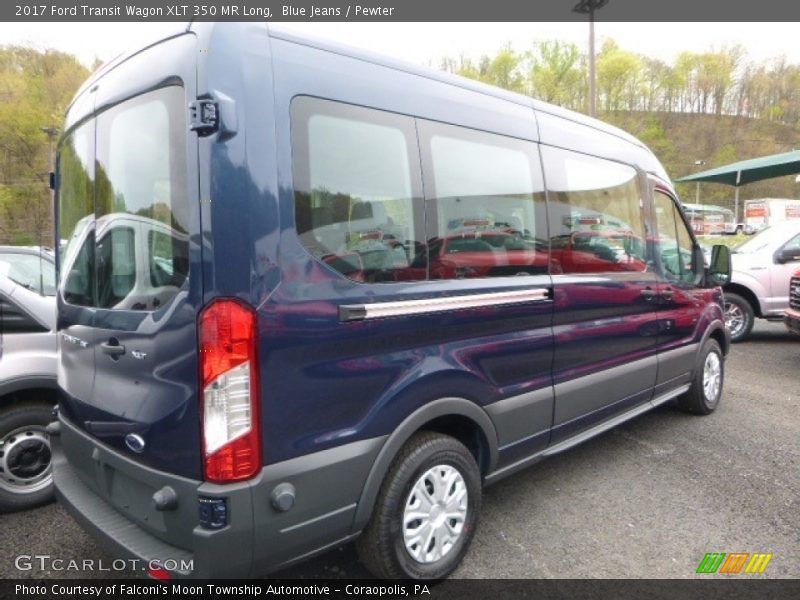 Blue Jeans / Pewter 2017 Ford Transit Wagon XLT 350 MR Long