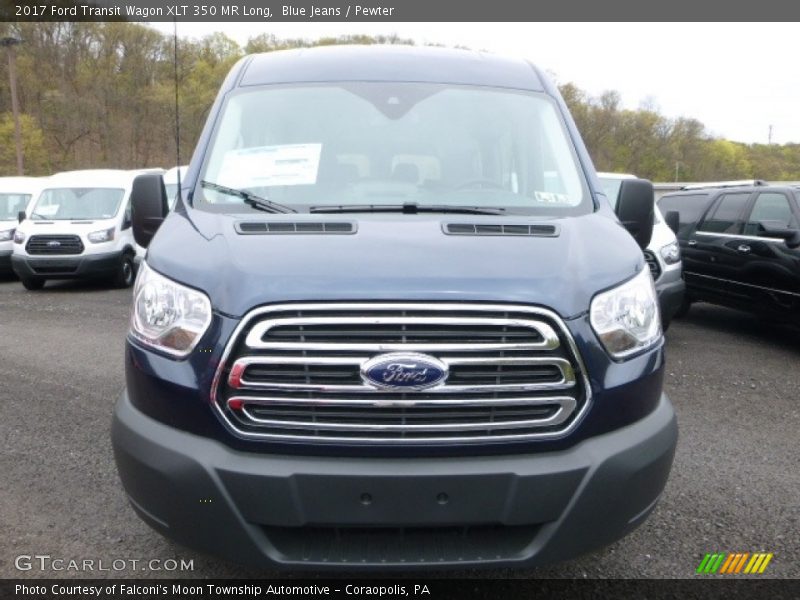 Blue Jeans / Pewter 2017 Ford Transit Wagon XLT 350 MR Long