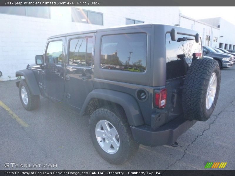 Rhino / Black 2017 Jeep Wrangler Unlimited Sport 4x4