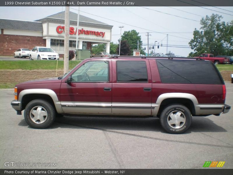 Dark Carmine Red Metallic / Gray 1999 Chevrolet Suburban K1500 LT 4x4