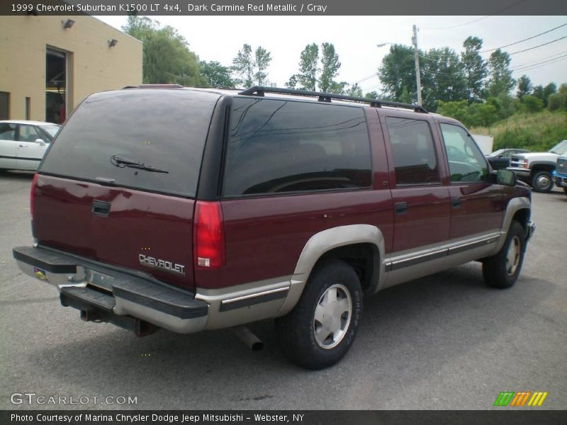 Dark Carmine Red Metallic / Gray 1999 Chevrolet Suburban K1500 LT 4x4