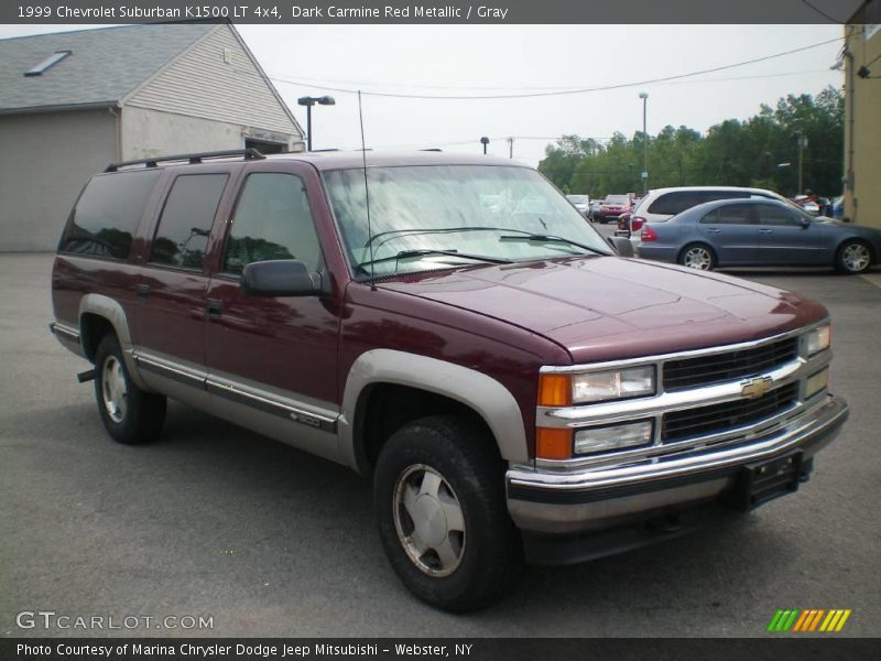 Dark Carmine Red Metallic / Gray 1999 Chevrolet Suburban K1500 LT 4x4