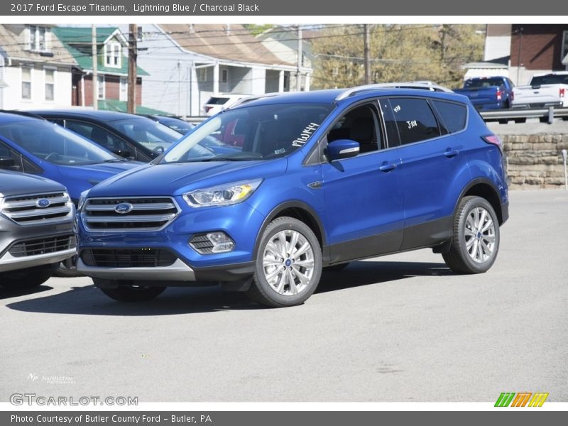 Lightning Blue / Charcoal Black 2017 Ford Escape Titanium