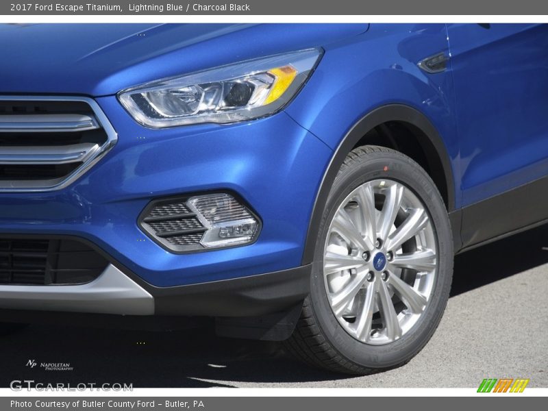 Lightning Blue / Charcoal Black 2017 Ford Escape Titanium