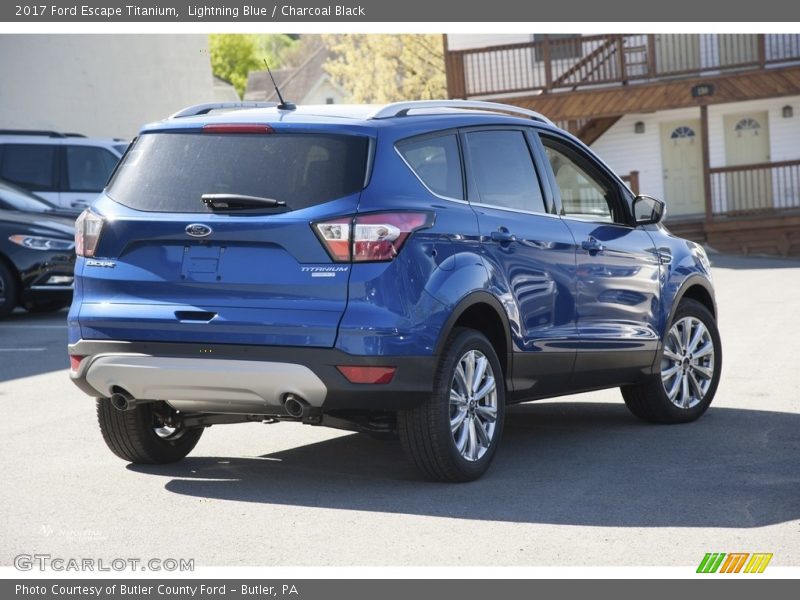 Lightning Blue / Charcoal Black 2017 Ford Escape Titanium