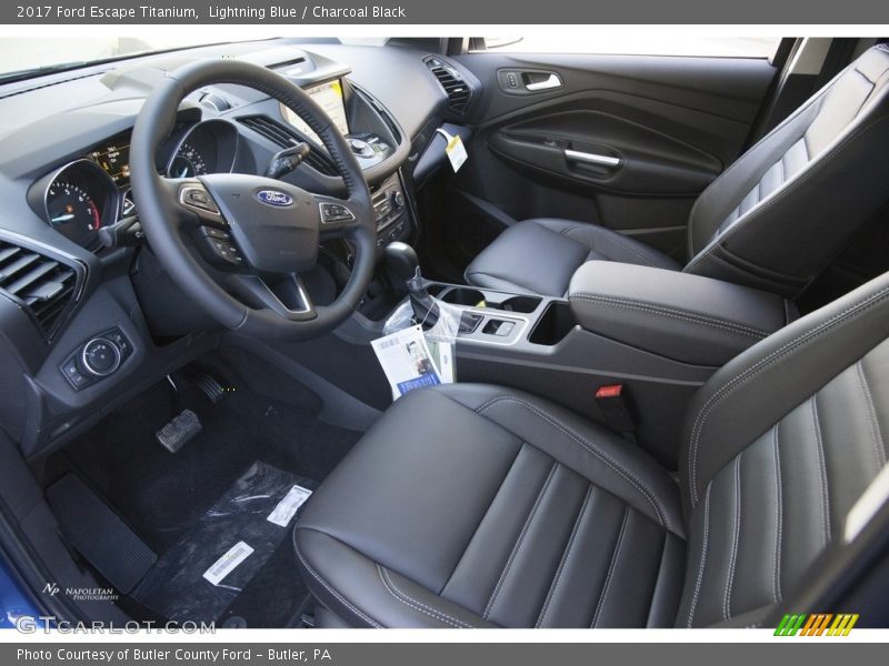 Lightning Blue / Charcoal Black 2017 Ford Escape Titanium