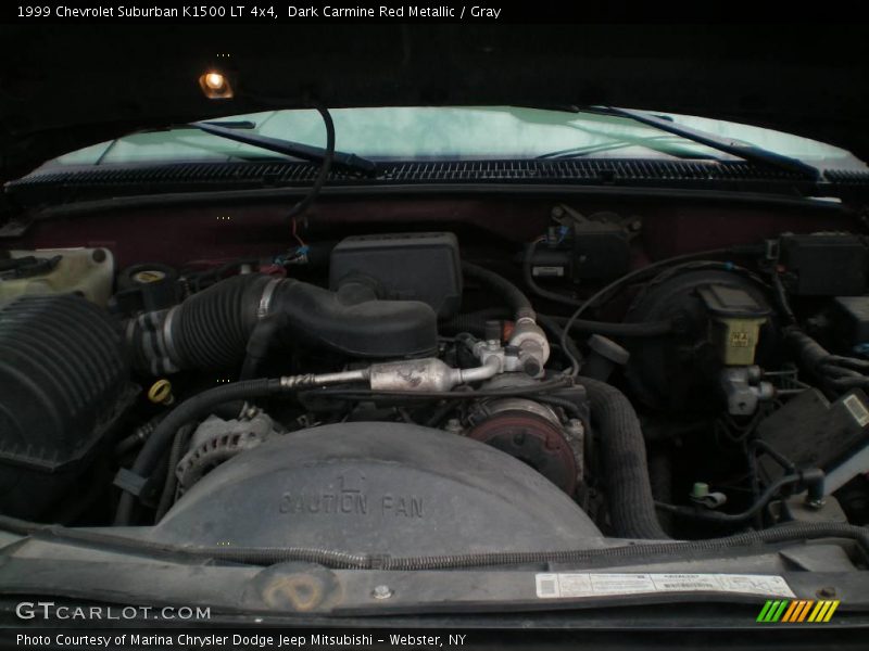 Dark Carmine Red Metallic / Gray 1999 Chevrolet Suburban K1500 LT 4x4