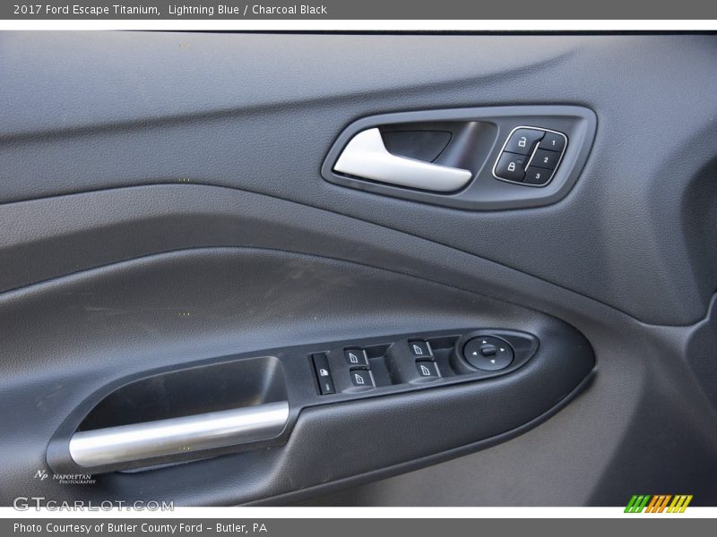 Lightning Blue / Charcoal Black 2017 Ford Escape Titanium