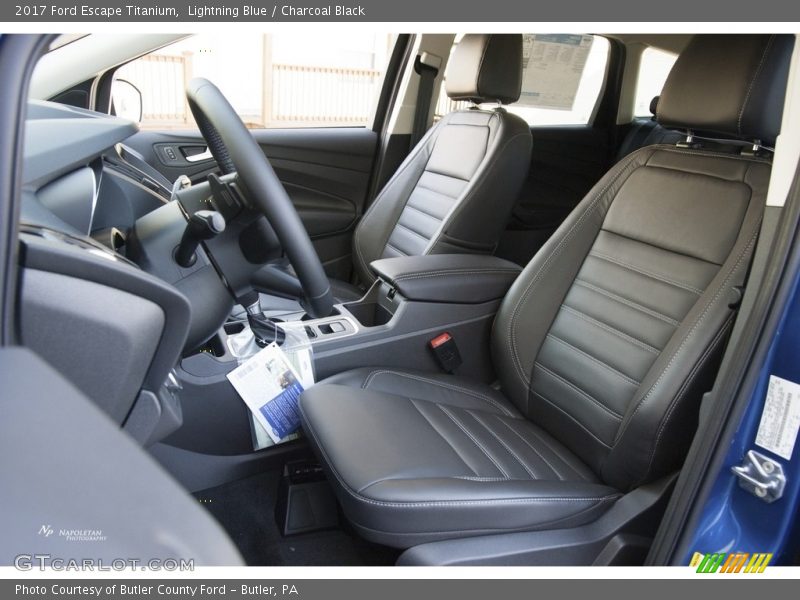 Lightning Blue / Charcoal Black 2017 Ford Escape Titanium
