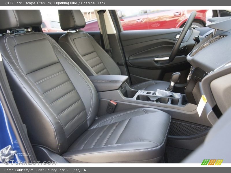 Lightning Blue / Charcoal Black 2017 Ford Escape Titanium