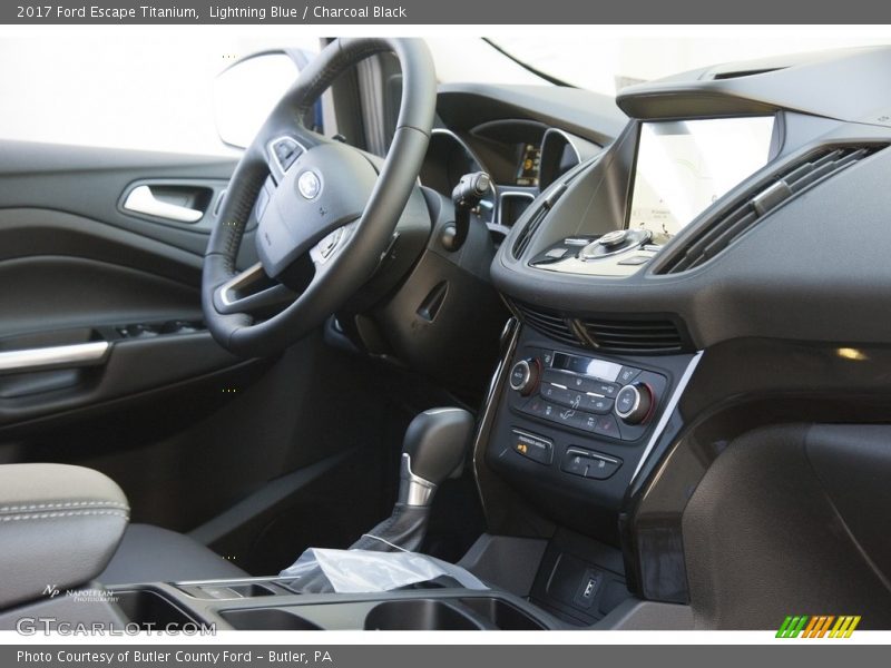 Lightning Blue / Charcoal Black 2017 Ford Escape Titanium