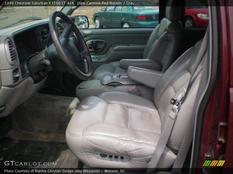 Dark Carmine Red Metallic / Gray 1999 Chevrolet Suburban K1500 LT 4x4