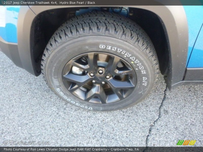 Hydro Blue Pearl / Black 2017 Jeep Cherokee Trailhawk 4x4