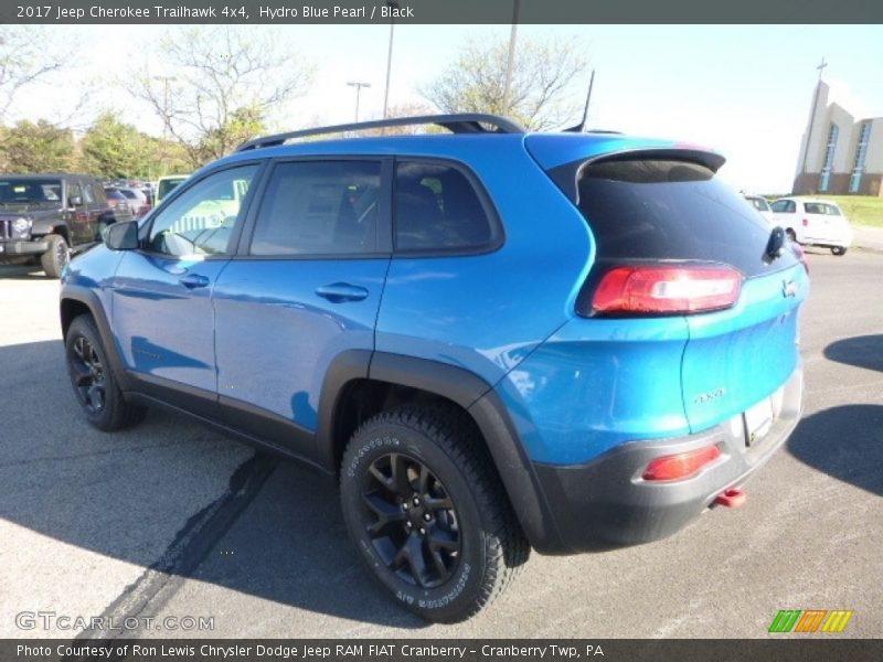 Hydro Blue Pearl / Black 2017 Jeep Cherokee Trailhawk 4x4