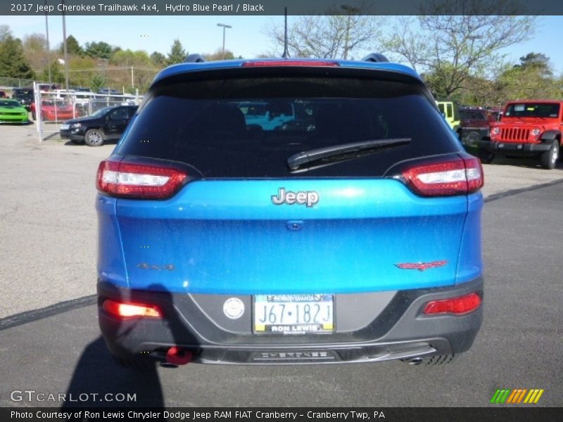 Hydro Blue Pearl / Black 2017 Jeep Cherokee Trailhawk 4x4