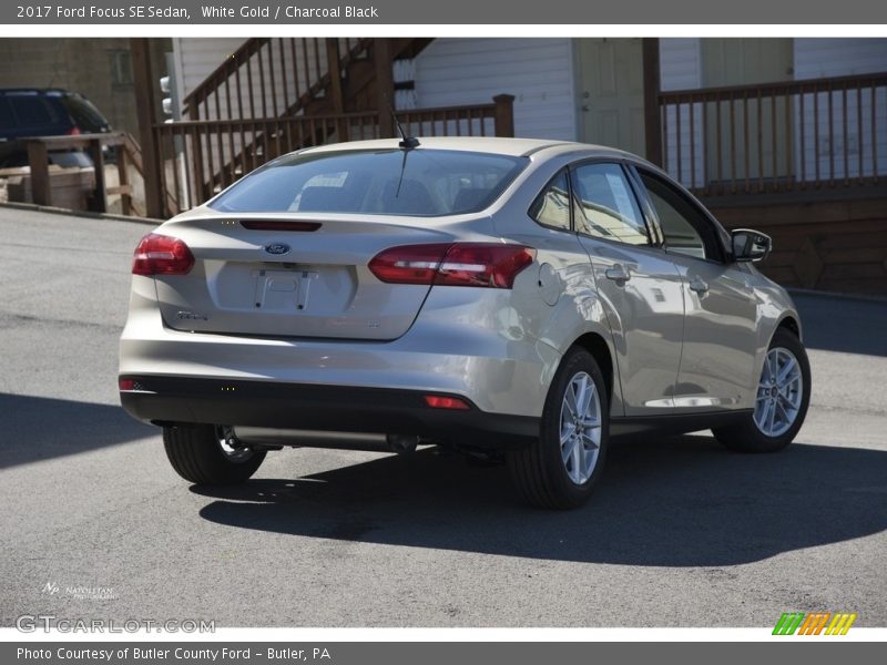 White Gold / Charcoal Black 2017 Ford Focus SE Sedan