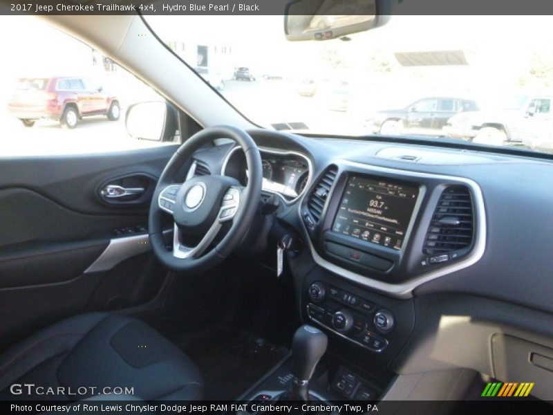Hydro Blue Pearl / Black 2017 Jeep Cherokee Trailhawk 4x4