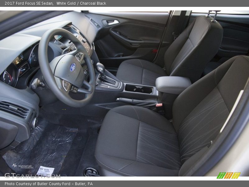 White Gold / Charcoal Black 2017 Ford Focus SE Sedan