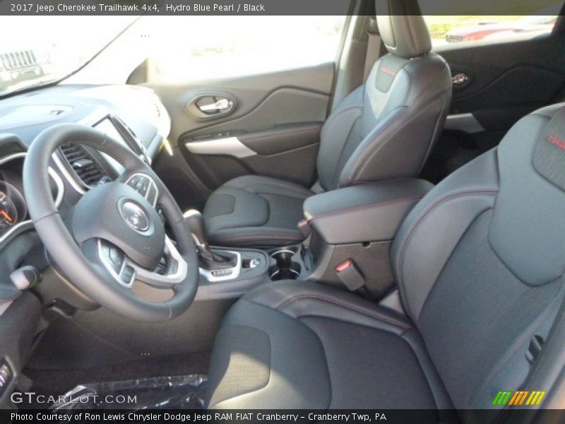 Hydro Blue Pearl / Black 2017 Jeep Cherokee Trailhawk 4x4