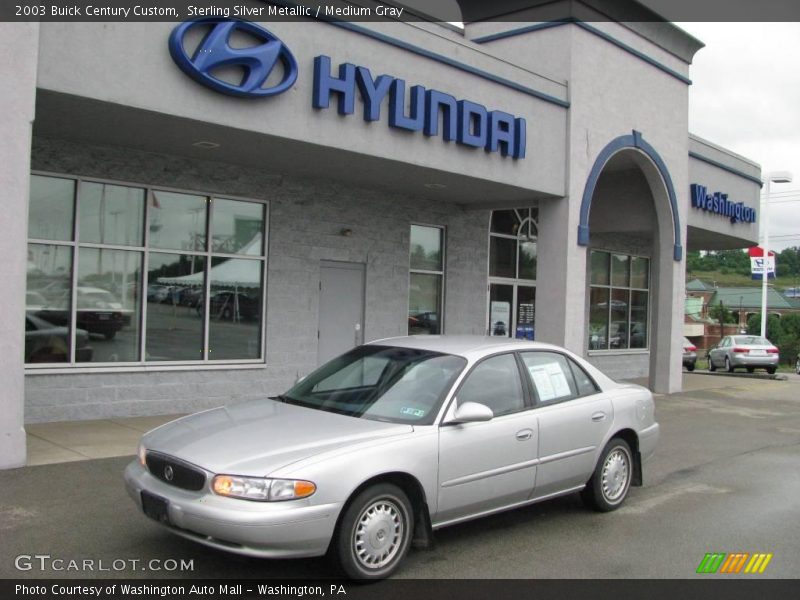 Sterling Silver Metallic / Medium Gray 2003 Buick Century Custom