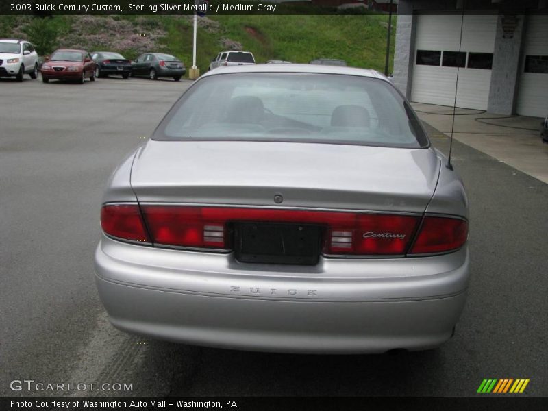 Sterling Silver Metallic / Medium Gray 2003 Buick Century Custom