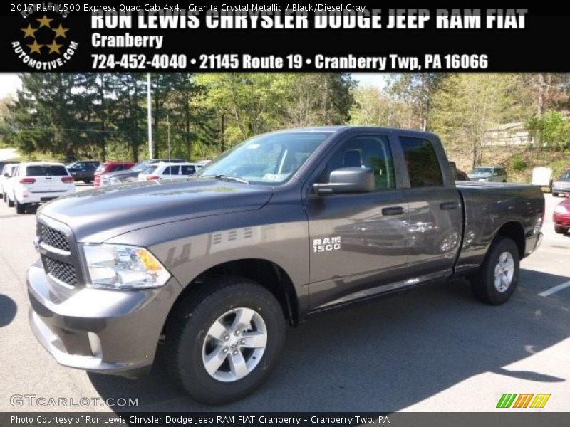Granite Crystal Metallic / Black/Diesel Gray 2017 Ram 1500 Express Quad Cab 4x4