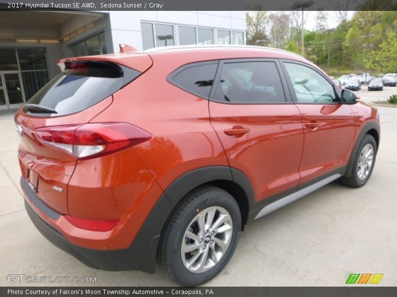 Sedona Sunset / Gray 2017 Hyundai Tucson SE AWD
