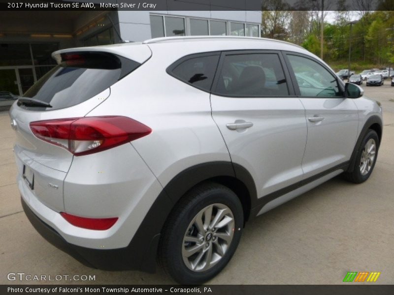 Molten Silver / Gray 2017 Hyundai Tucson SE AWD
