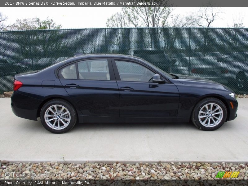 Imperial Blue Metallic / Venetian Beige/Black 2017 BMW 3 Series 320i xDrive Sedan