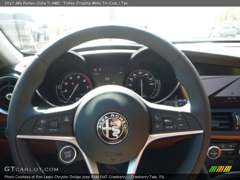 Trofeo (Trophy) White Tri-Coat / Tan 2017 Alfa Romeo Giulia Ti AWD