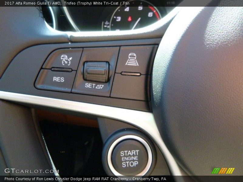 Trofeo (Trophy) White Tri-Coat / Tan 2017 Alfa Romeo Giulia Ti AWD