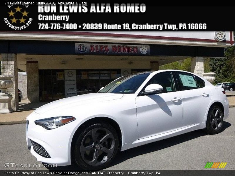 Alfa White / Black 2017 Alfa Romeo Giulia AWD