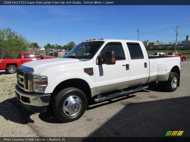 Oxford White / Camel 2008 Ford F350 Super Duty Lariat Crew Cab 4x4 Dually
